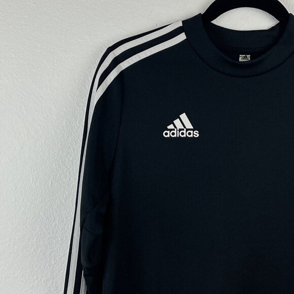 Adidas Climacool Top Kids Size L 3-Striped Long Sleeve Athletic Training Black - Picture 4 of 9